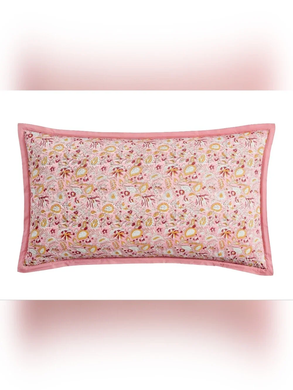 POTTERY BARN Shannon Reversible Kingsize Quilt w/ 2 Matching Shams In Pink/Blue
